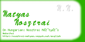 matyas nosztrai business card